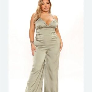 NWT Fashion Nova So in Love satin Jumpsuit